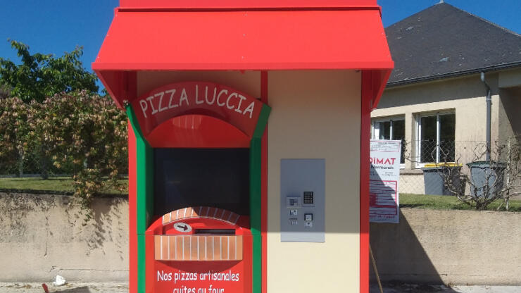 distributeur de pizzas artisanales situé à Bourg Achard